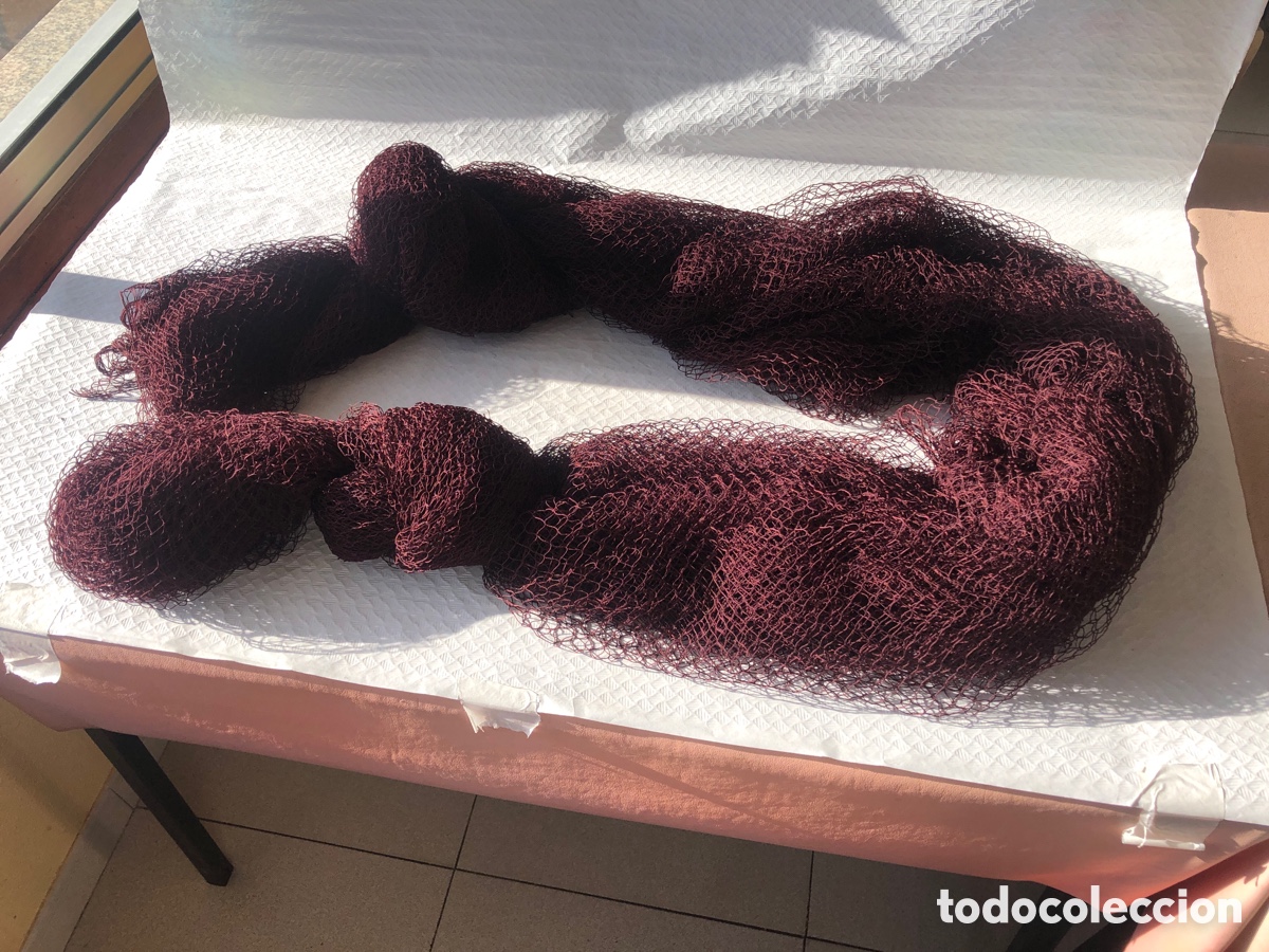 Antig&uuml;edades: Antiguo pa&ntilde;o de red de pesca 13,50 x 2,50 metros