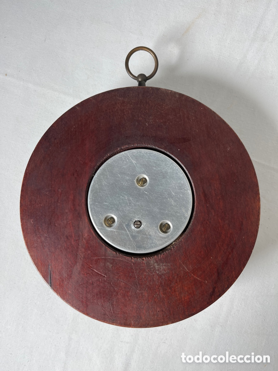 Antig&uuml;edades: Bar&oacute;metro de madera y bronce - Foto 8