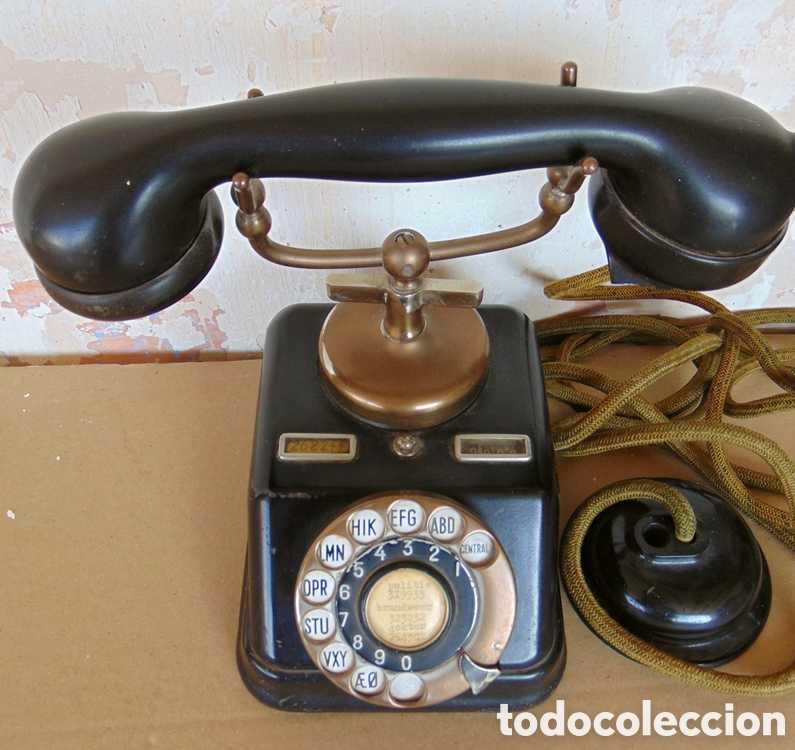 Tel&eacute;fonos: Tel&eacute;fono Dan&eacute;s Baquelita y Metal A&ntilde;os 40-50