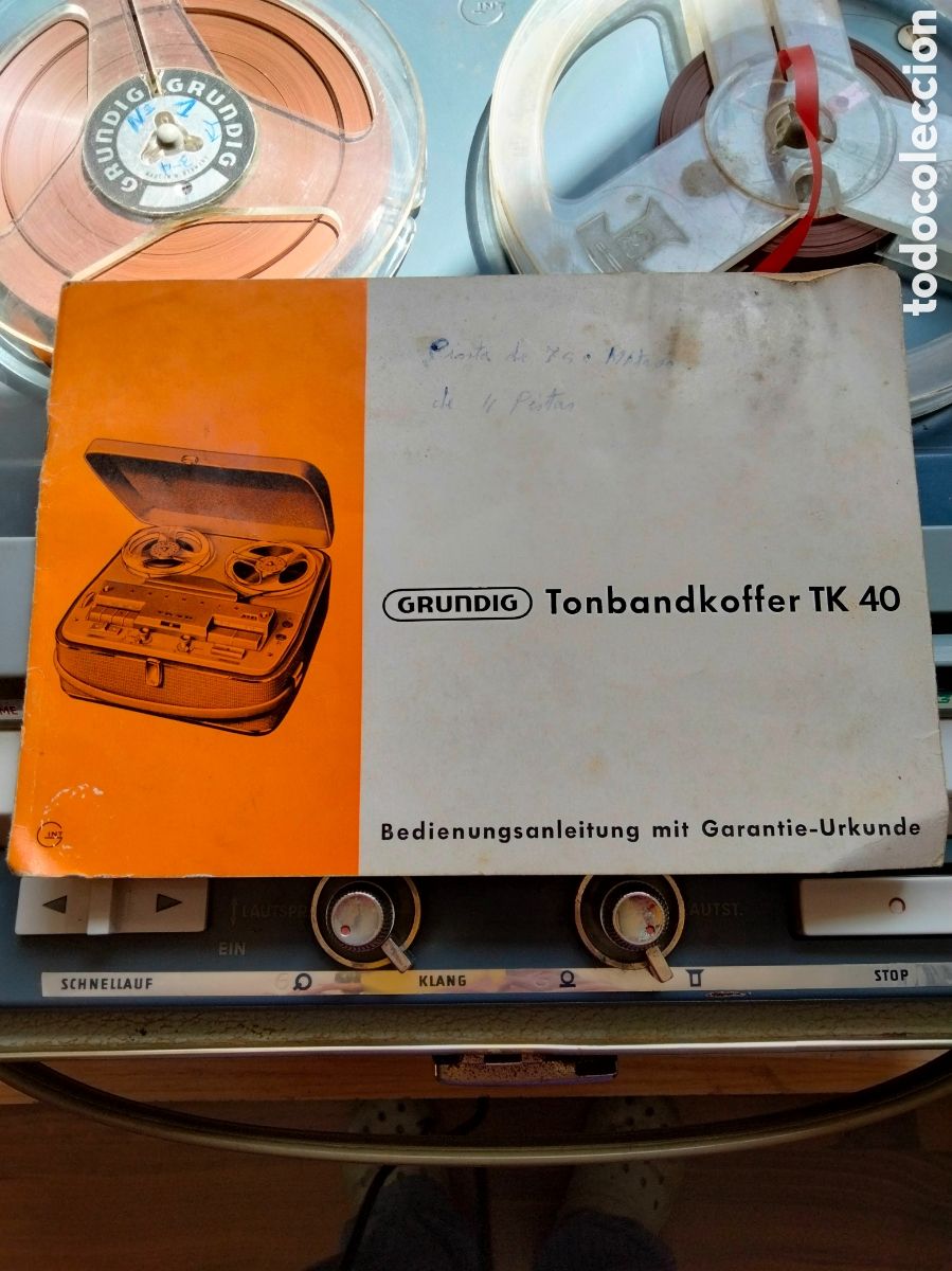 Antig&uuml;edades: Magnetofono Grundig TK40 con malet&iacute;n - Foto 3