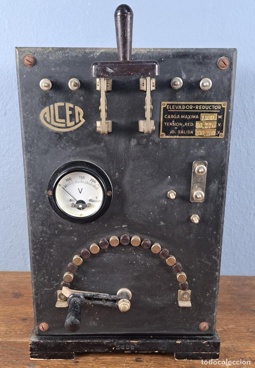 Antig&uuml;edades: Elevador‑Reductor ALCER 1000 W &middot; Frontal de pizarra &middot; A&ntilde;os 50