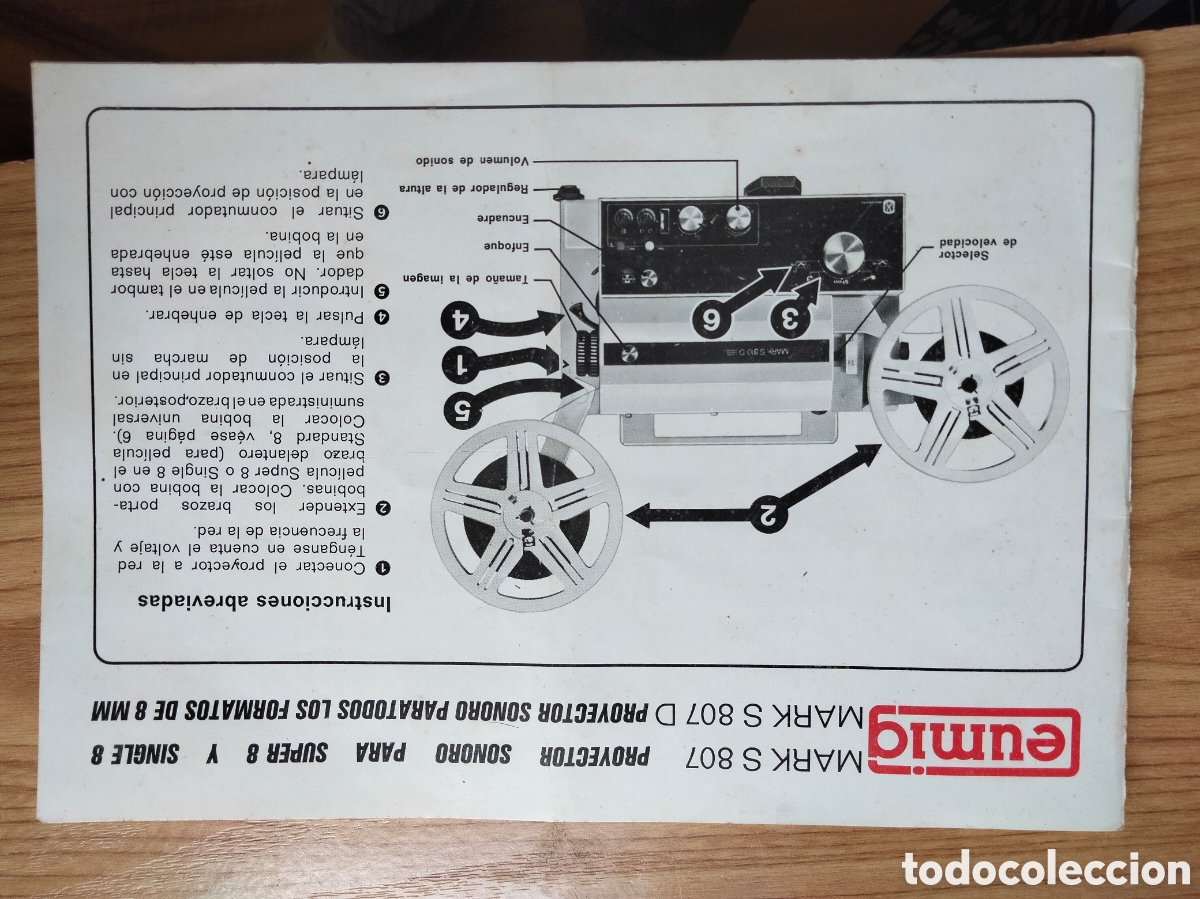 Antig&uuml;edades: Manual proyector eumig Mark S 807 y 807 D