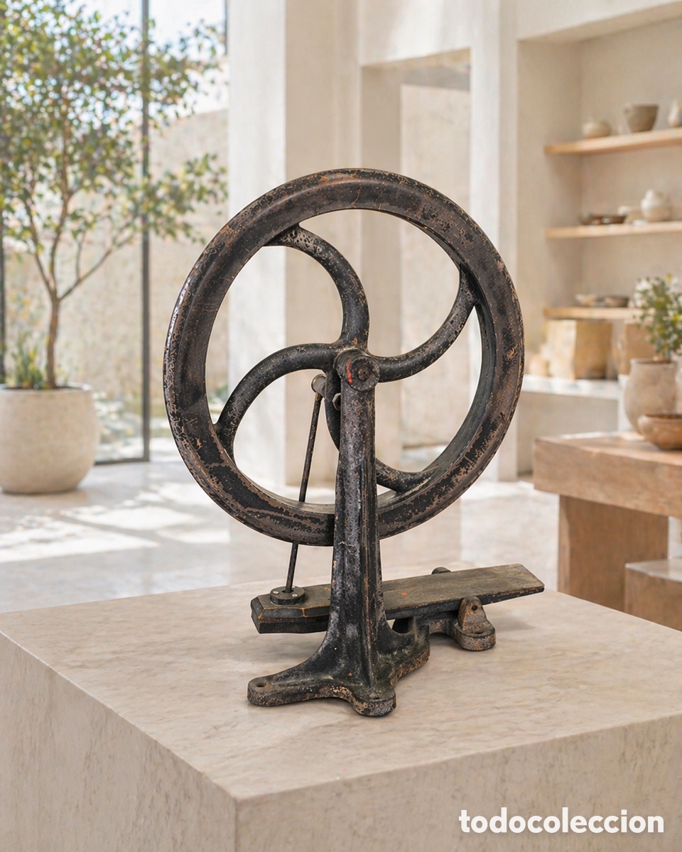 Antiques: Pedal de torno de relojero antiguo &ndash; herramienta de oficio relojero