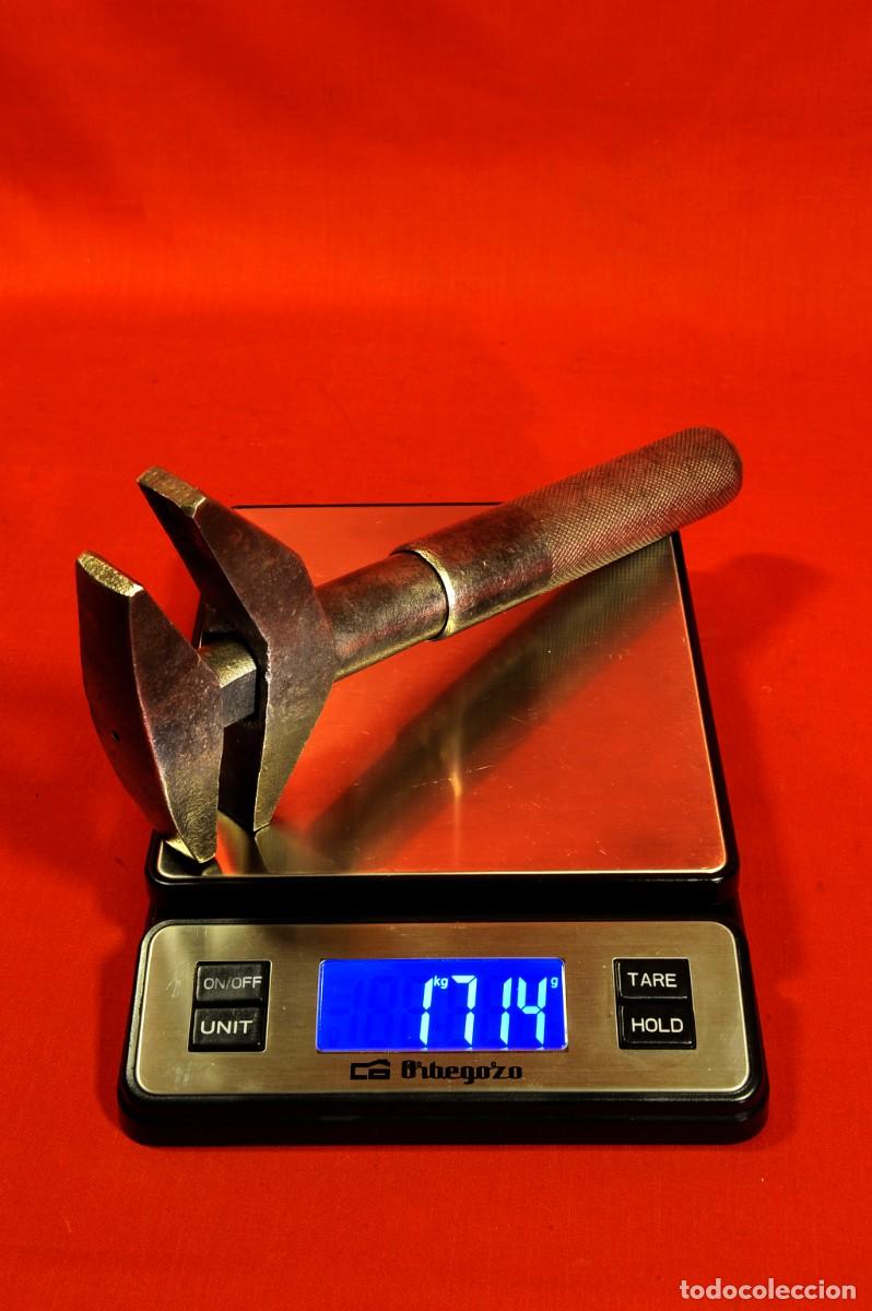 Antig&uuml;edades: Rara llave inglesa antigua Francesa siglo XIX CREMALLERA de 32 cm