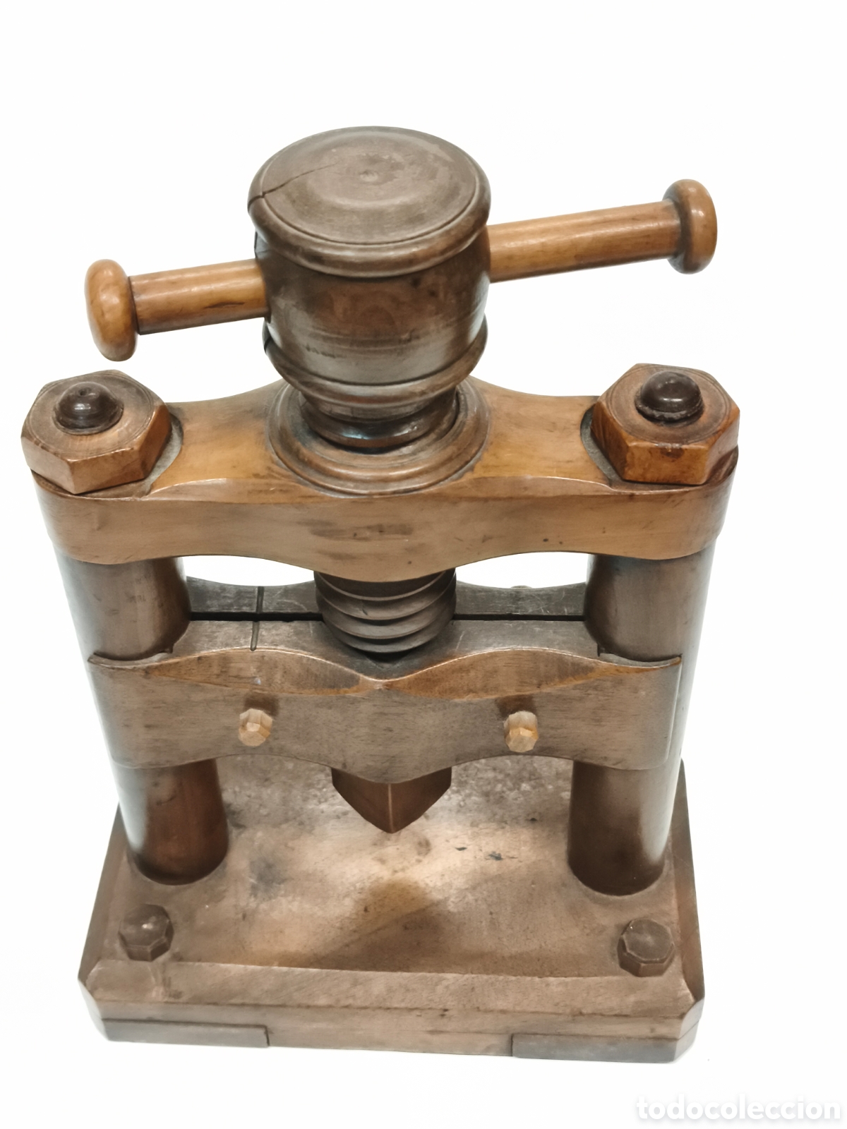Antig&uuml;edades: Preciosa prensa de madera 1821 - Foto 3