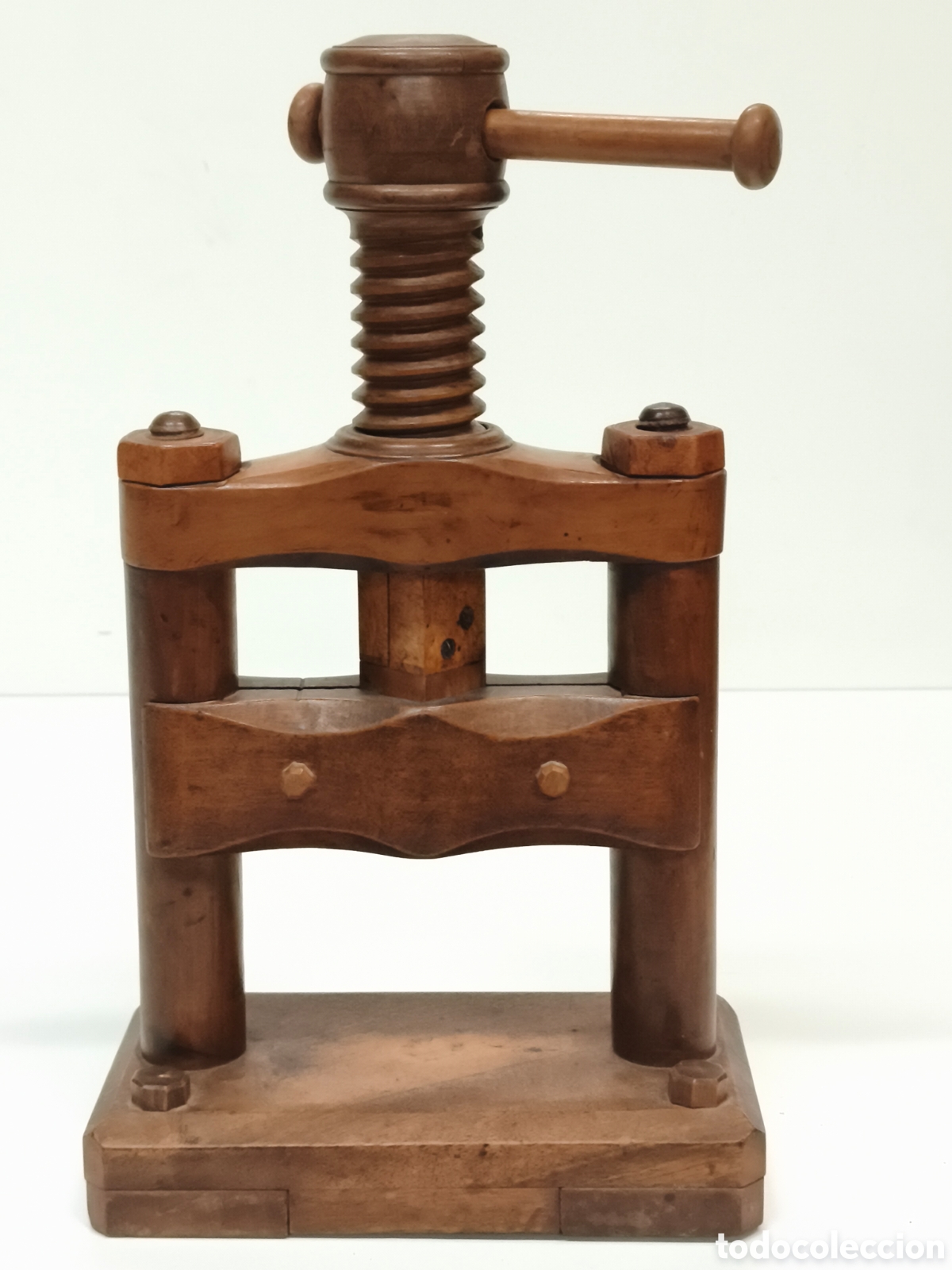 Antig&uuml;edades: Preciosa prensa de madera 1821 - Foto 5