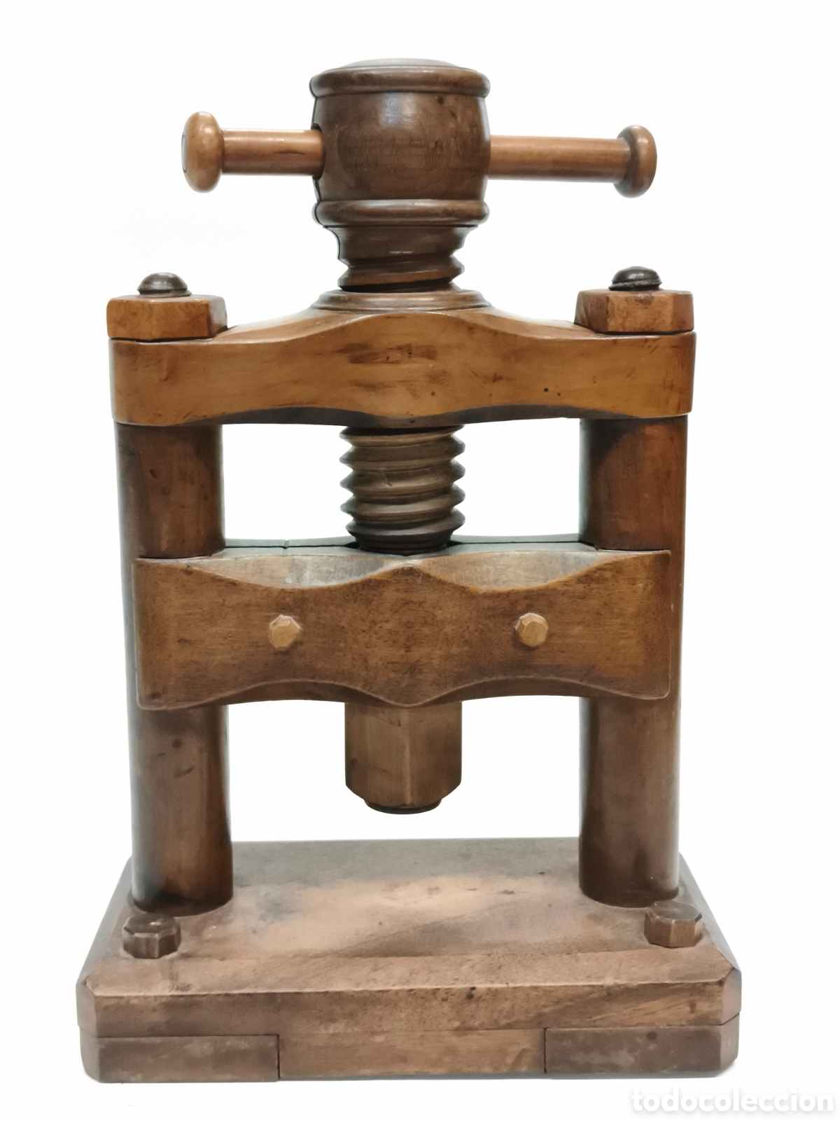 Antig&uuml;edades: Preciosa prensa de madera 1821