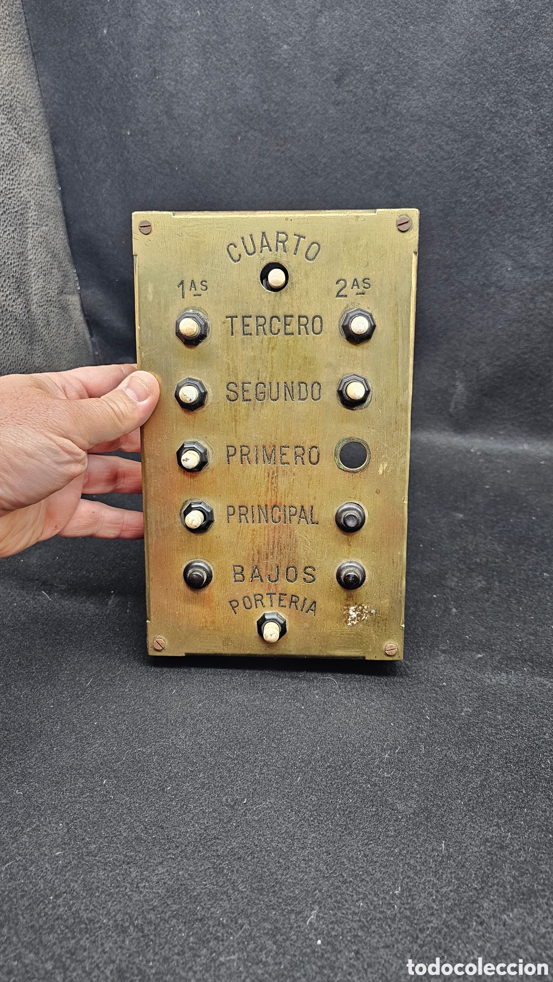 Antig&uuml;edades: Antiguo panel de control de ascensor