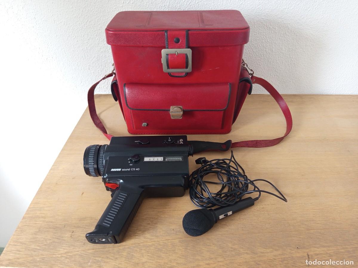 Antig&uuml;edades: C&aacute;mara Super 8 Revue Sound + microfono+bolso.Vintage