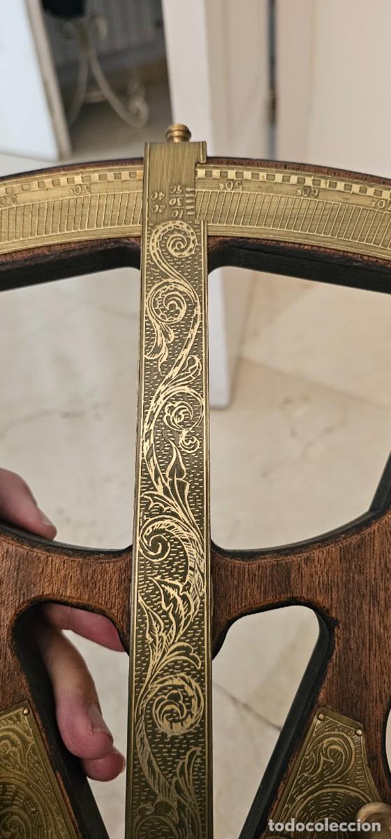 Antig&uuml;edades: Importante sextante bronce y madera - Foto 5