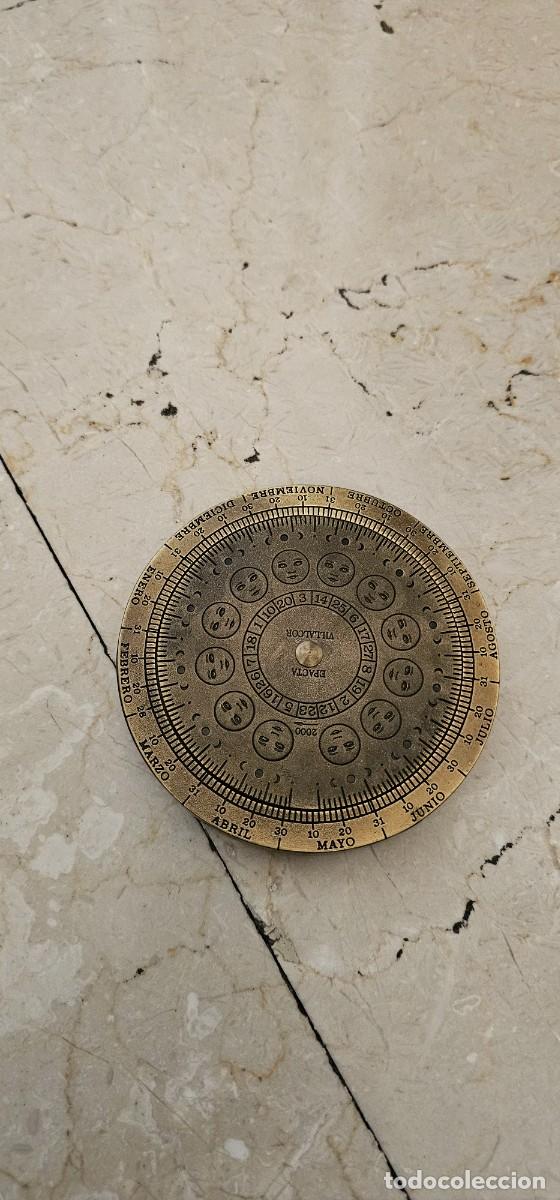Antig&uuml;edades: Calendario lunar y de mareas bronce - Foto 2