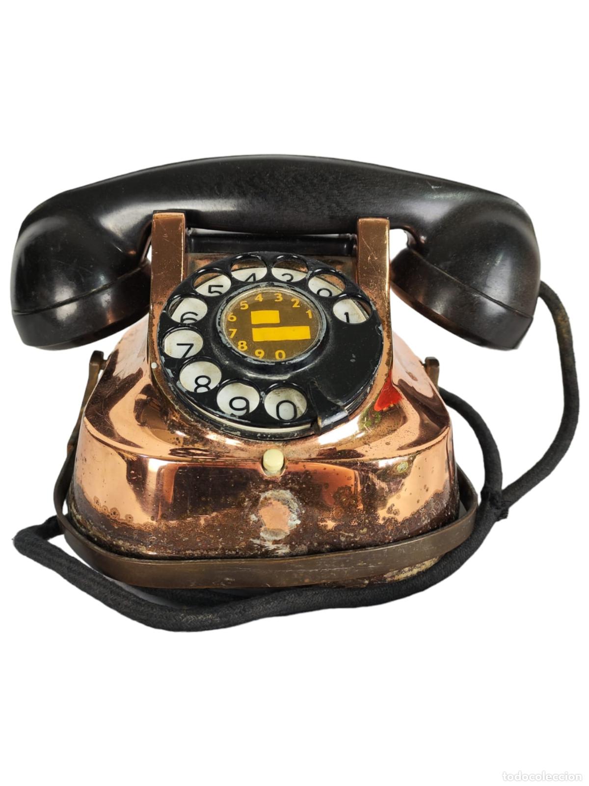 Tel&eacute;fonos: Tel&eacute;fono Heraldo a&ntilde;os 70 color bronce