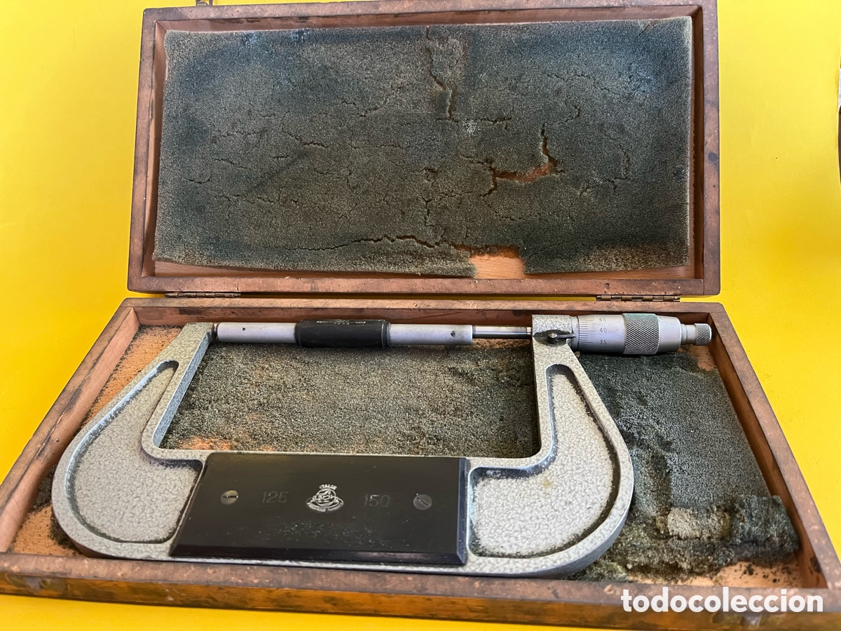 Antig&uuml;edades: Micr&oacute;metro exterior ETALON 125-150 mm Swiss Made &ndash; precisi&oacute;n profesional / coleccionismo
