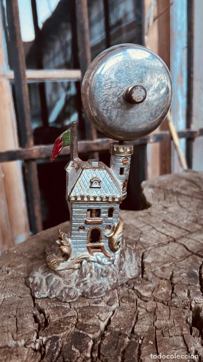 Antig&uuml;edades: Sonette llamador campana campanilla hotel recepci&oacute;n castillo fundici&oacute;n suena gira ppio sXX 19c