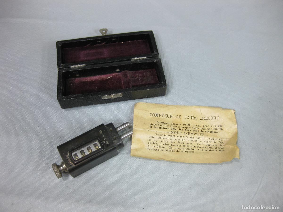 Antig&uuml;edades: ANTIGUO INSTRUMENTO CUENTAREVOLUCIONES O CUENTAPASOS RECORD EN SU CAJA