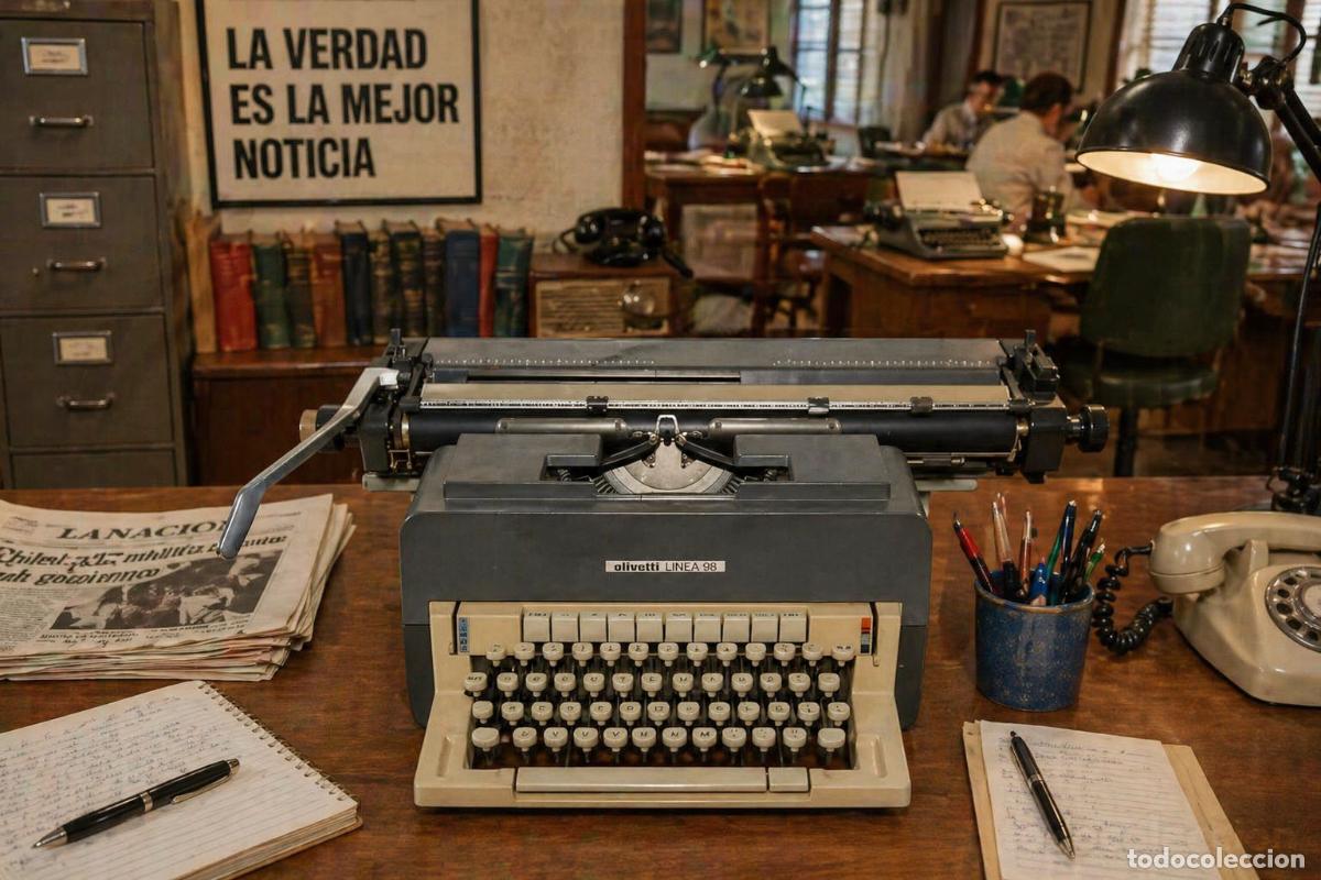 Antiquit&eacute;s: M&aacute;quina de escribir de la marca OLIVETTI Linea 98
