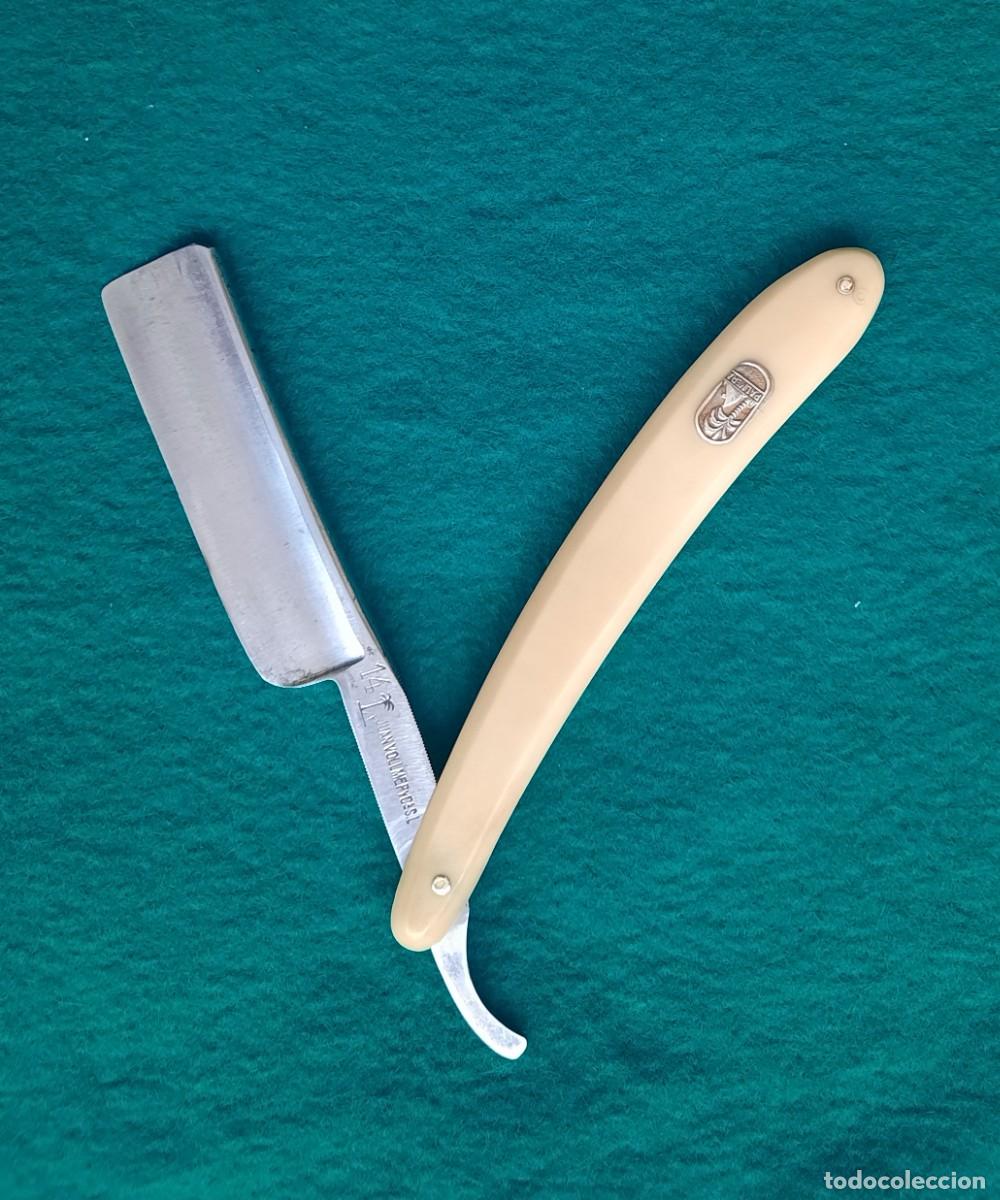 Antig&uuml;edades: Antigua navaja de afeitar de la marca Palmera, modelo 14 Juan Vollmer y cia.