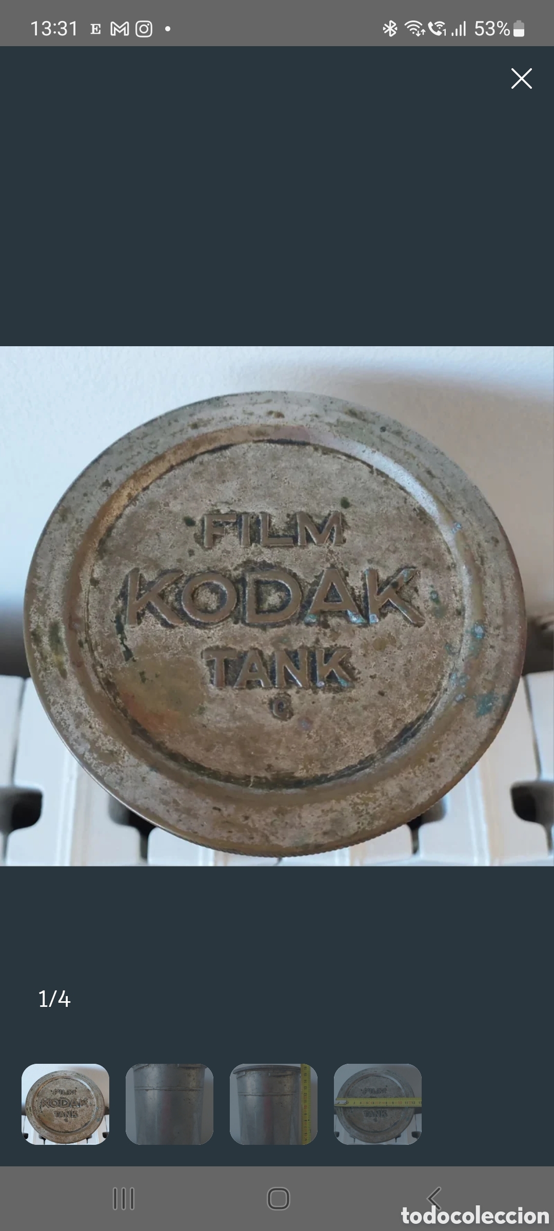 Antig&uuml;edades: Antiguo bote marca Kodak