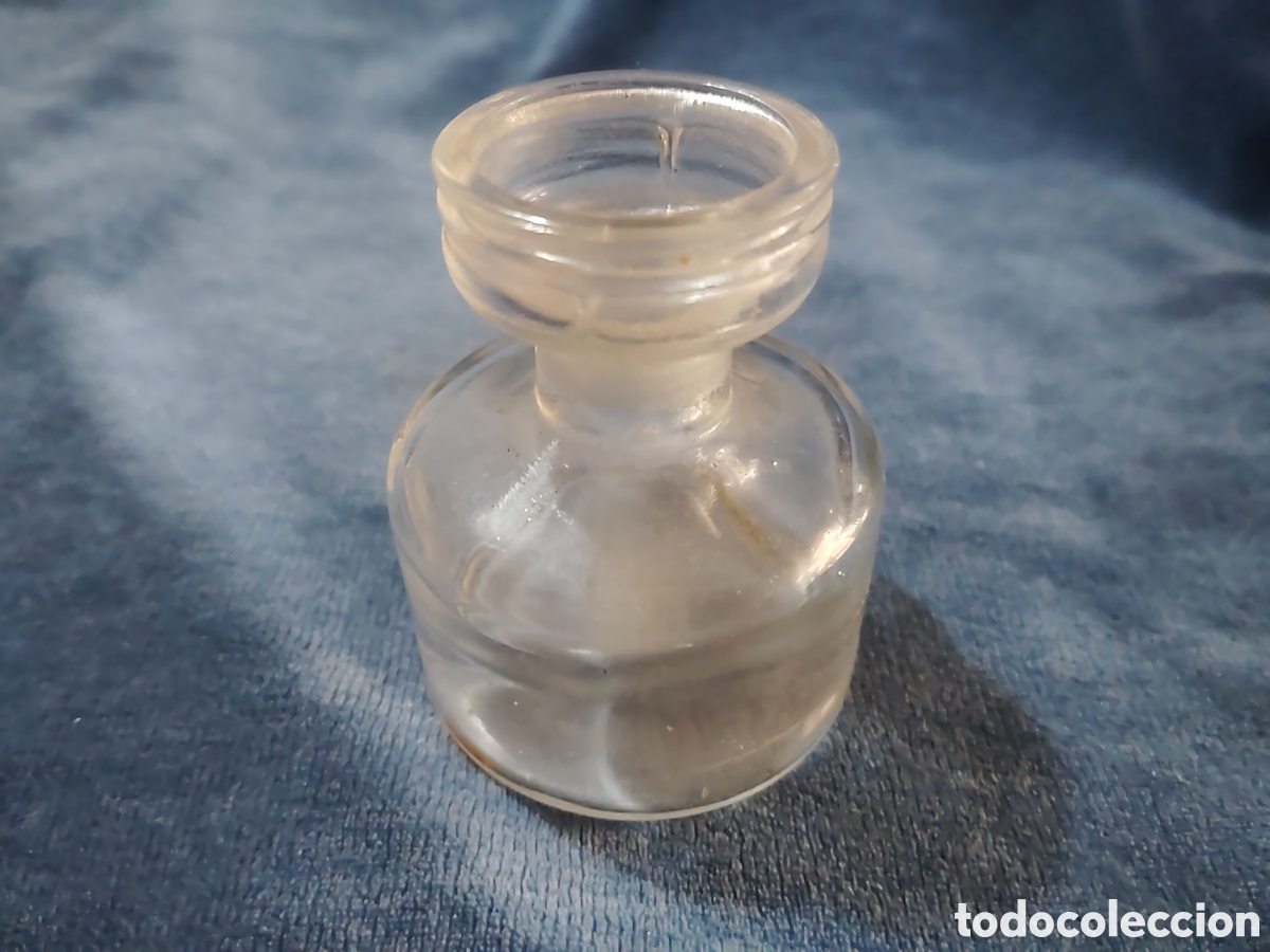 Antig&uuml;edades: Frasco de cristal para tinturas de farmacia. A&ntilde;os 50