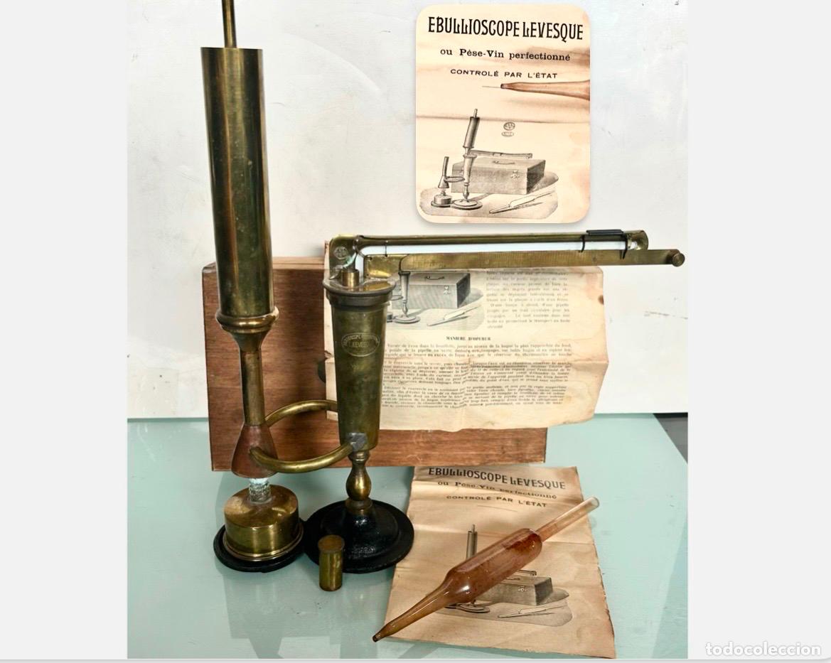 Antig&uuml;edades: ANTIGUO EBULLISCOPIO DE LEVESQUE-MEDIDOR GRADO ALCOHOLICO-MUY COMPLETO-DE MUSEO L'EVESQUE