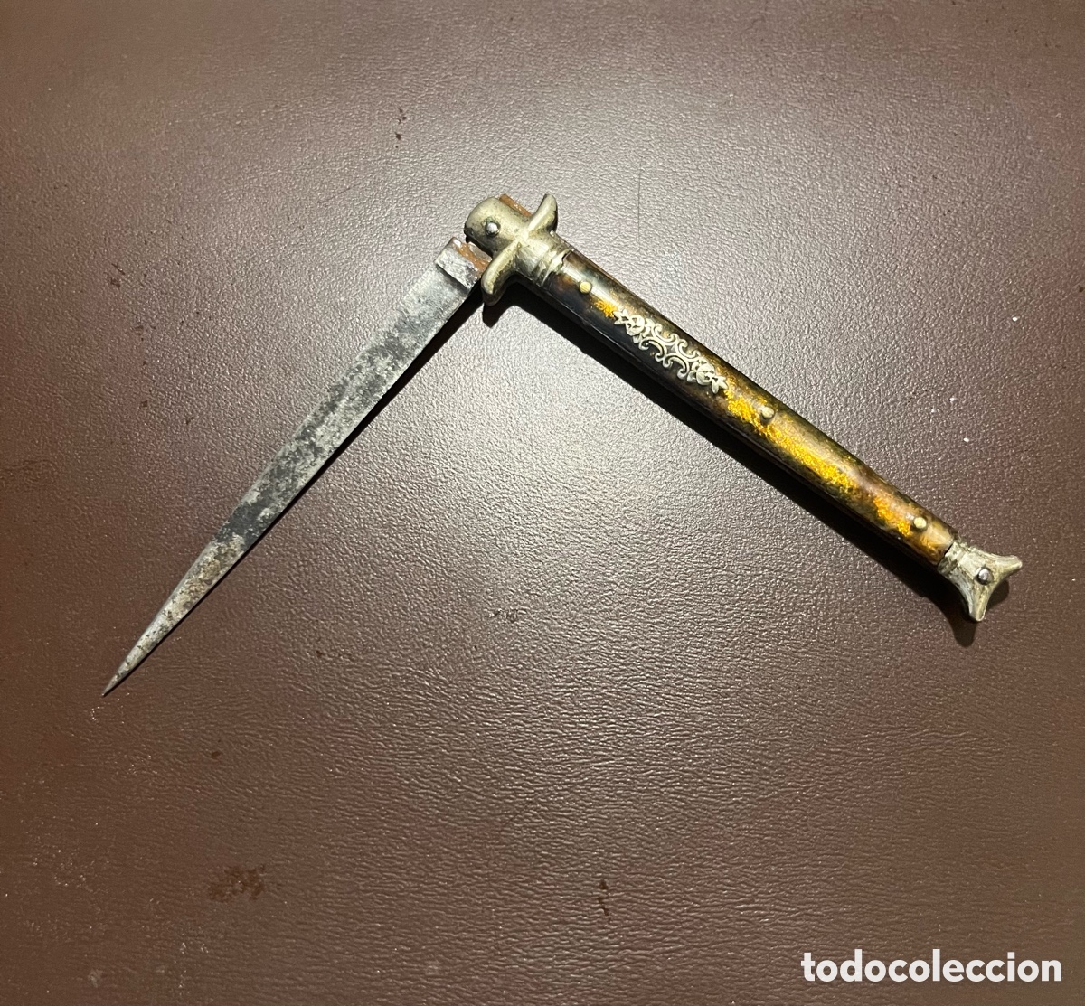 Antig&uuml;edades: Navaja estilete frances con filigrana y navajita espa&ntilde;ola