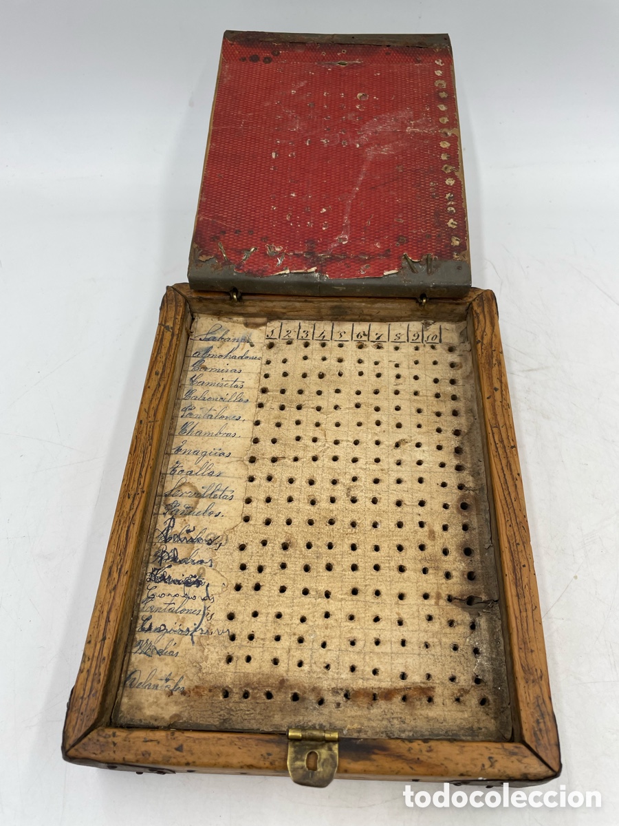 Antig&uuml;edades: Antiguo tablero de inventario de comercio. - Foto 2