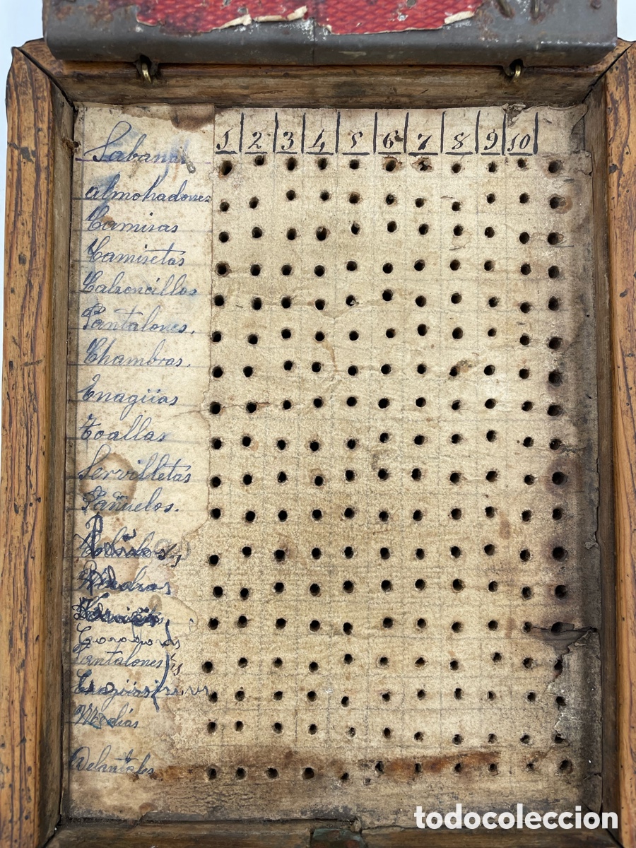 Antig&uuml;edades: Antiguo tablero de inventario de comercio. - Foto 6