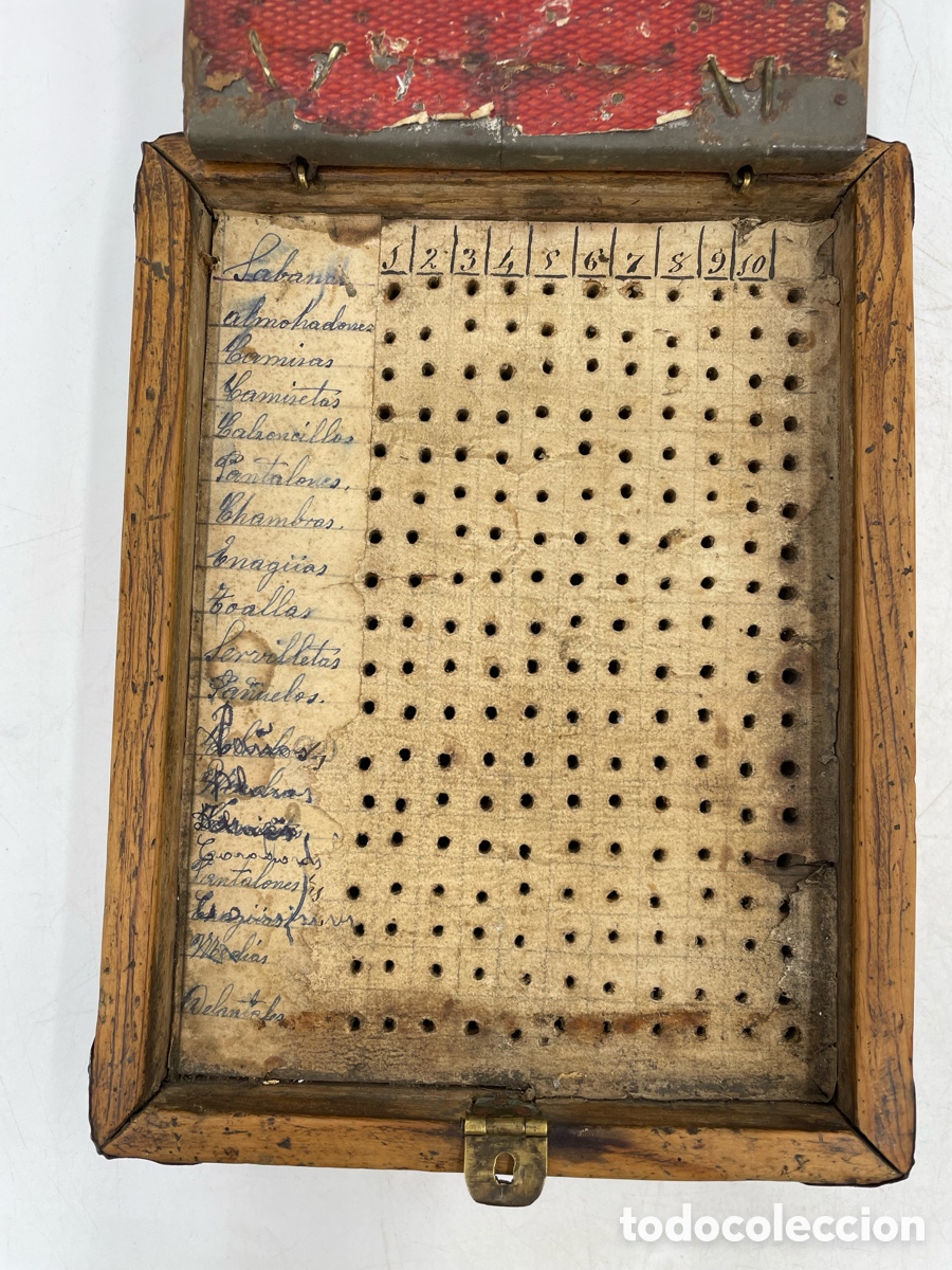 Antig&uuml;edades: Antiguo tablero de inventario de comercio. - Foto 9