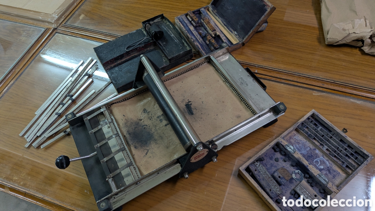 Antig&uuml;edades: Rotuladora HERVI Mod. B1 SET COMPLETO - Foto 8