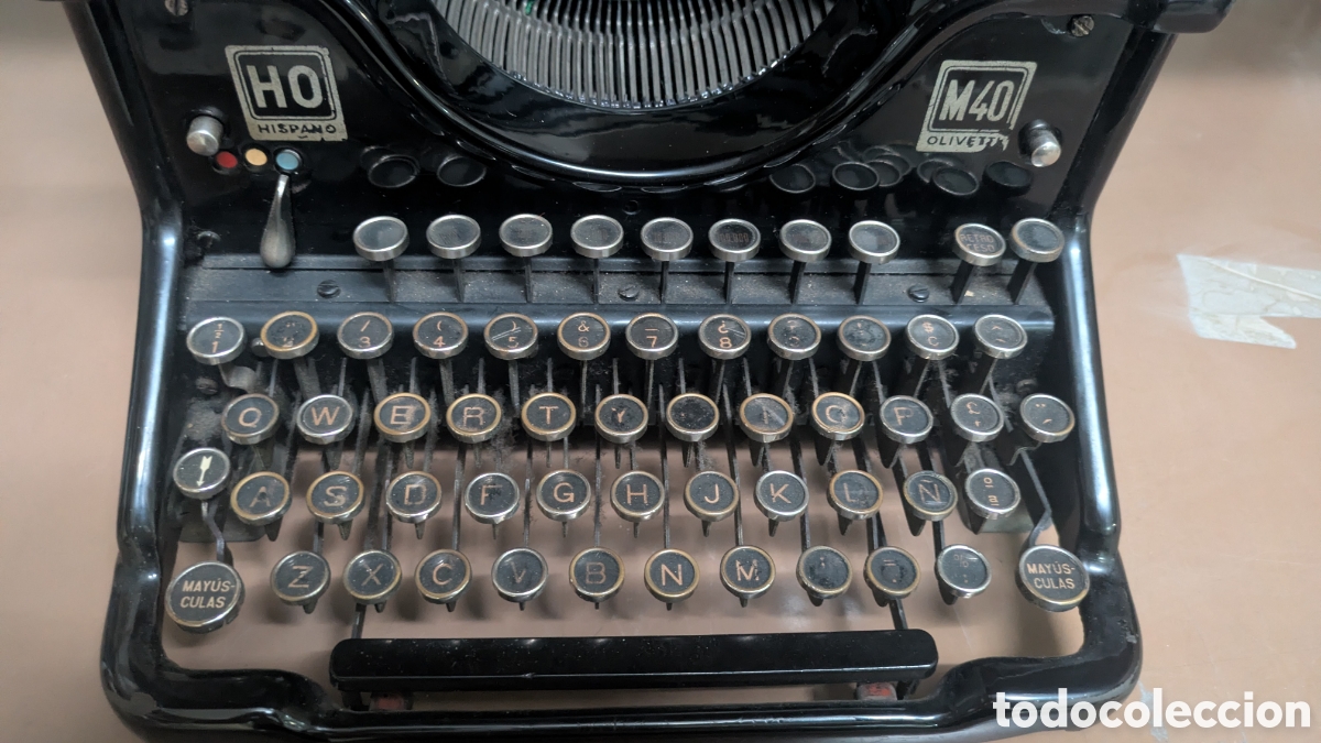Antig&uuml;edades: M&aacute;quina de escribir HISPANO-OLIVETTI M40 - Foto 3