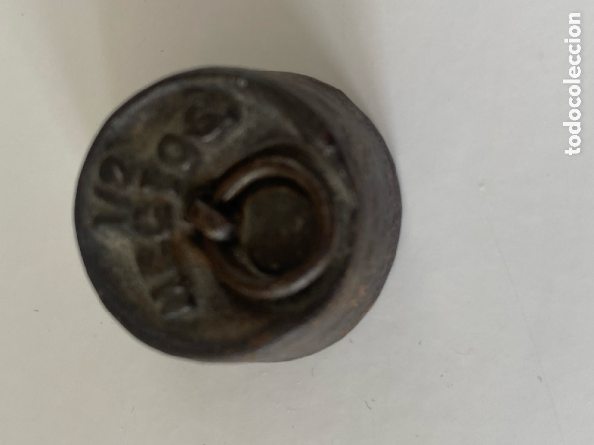 Antig&uuml;edades: Lote de 6 pesas peque&ntilde;as - Foto 4