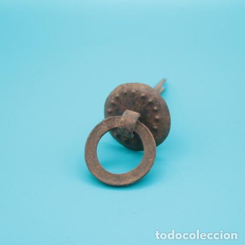Antig&uuml;edades: Tirador vintage &uacute;nico de hierro forjado artesanal &ndash; estilo industrial/r&uacute;stico