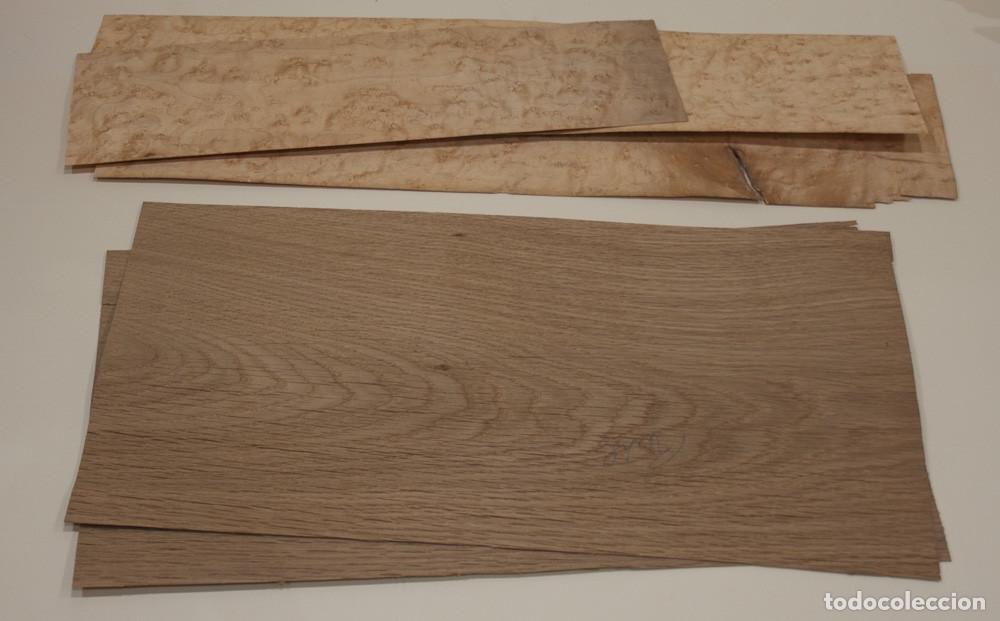 Antig&uuml;edades: LOTE DE CHAPAS DE MADERA PARA RESTAURACION. - Foto 4