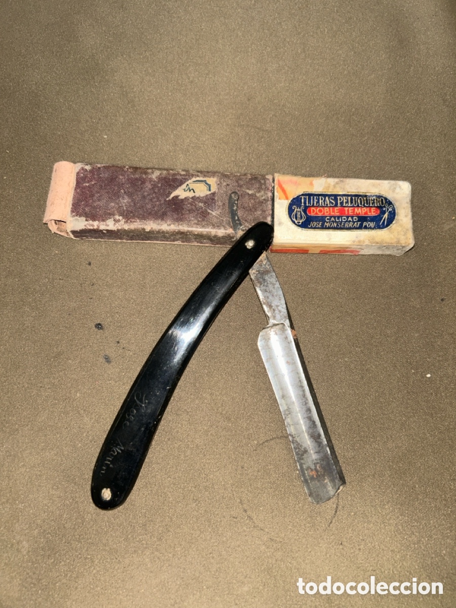 Antig&uuml;edades: NAVAJA DE BARBERO NINUS 49, 1&rsquo;7 CM *VER FOTOS*