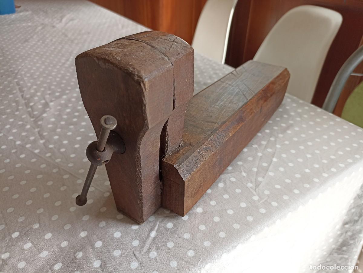 Antig&uuml;edades: Tornillo en madera para banco de carpintero - Foto 2