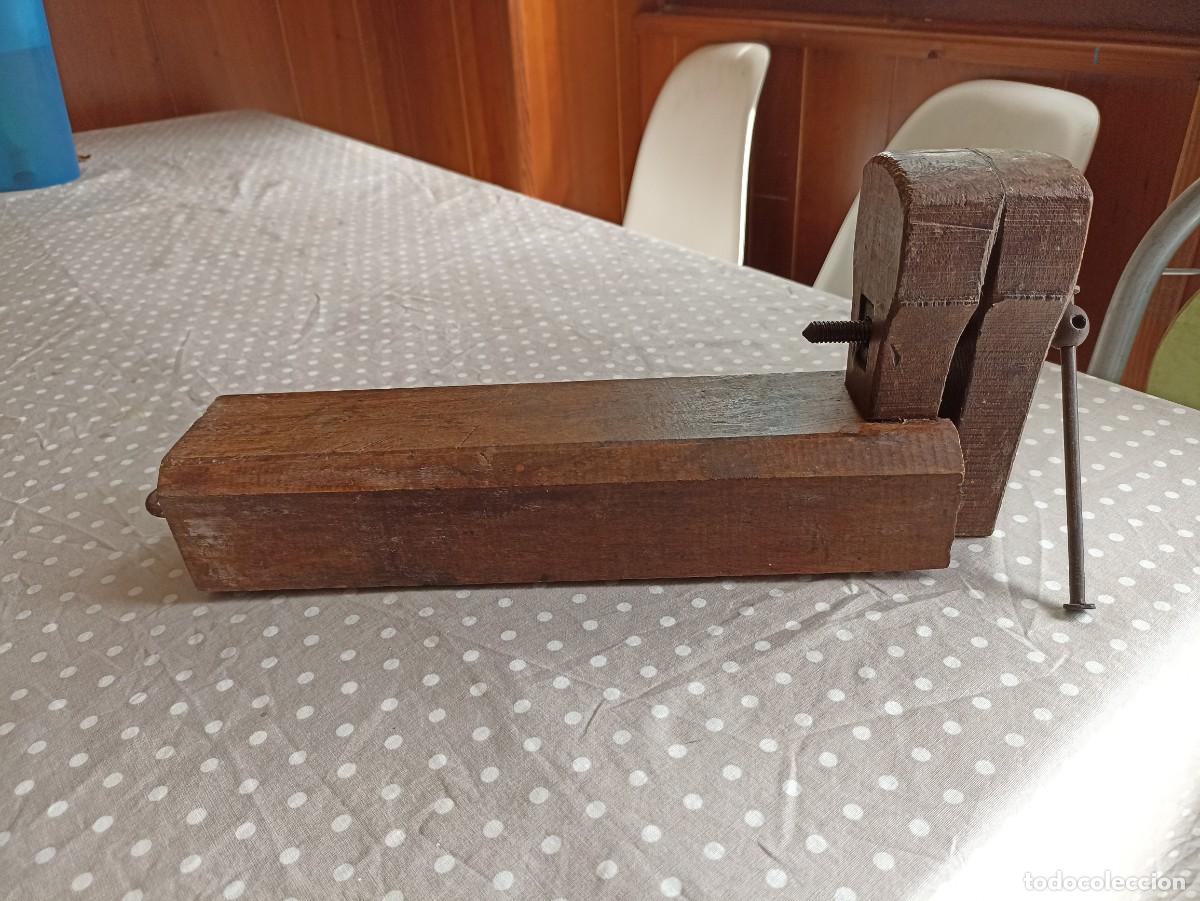Antig&uuml;edades: Tornillo en madera para banco de carpintero - Foto 3