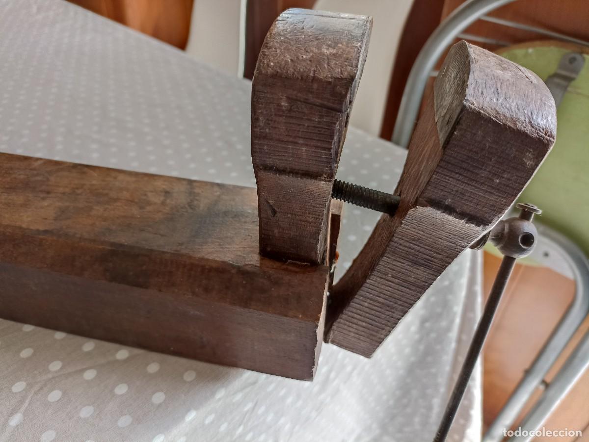 Antig&uuml;edades: Tornillo en madera para banco de carpintero - Foto 5