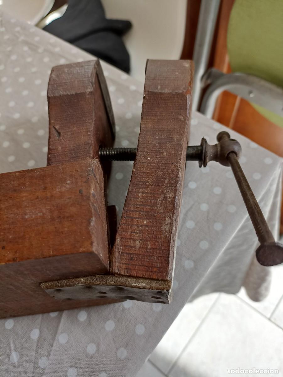 Antig&uuml;edades: Tornillo en madera para banco de carpintero - Foto 7