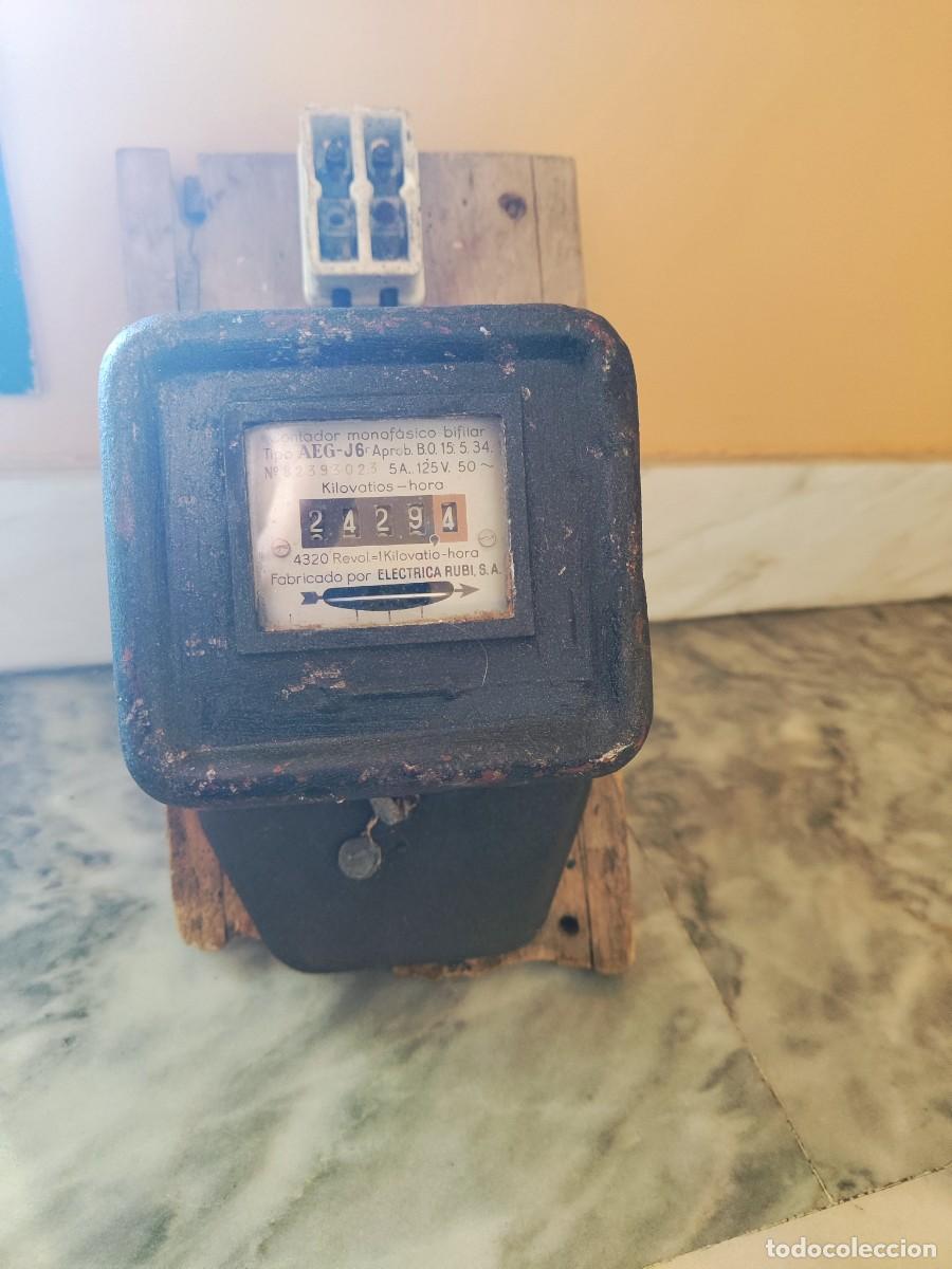 Antig&uuml;edades: ANTIGUO CONTADOR DE LUZ MARCA AEG -JB. ELECTRICA RUBI S.A.