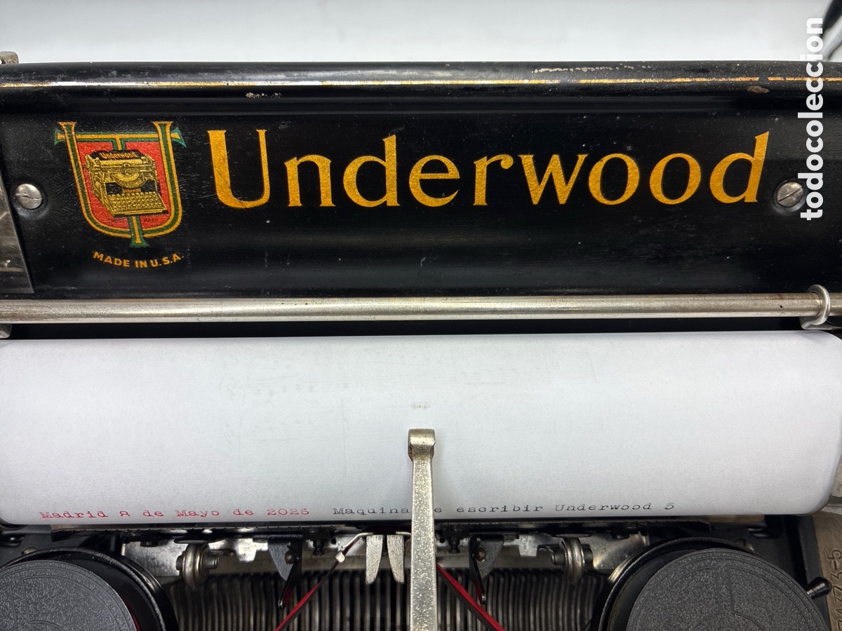 Antig&uuml;edades: M&aacute;quina de Escribir Underwood 5. - Foto 2