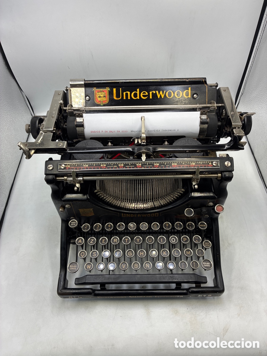 Antig&uuml;edades: M&aacute;quina de Escribir Underwood 5. - Foto 1