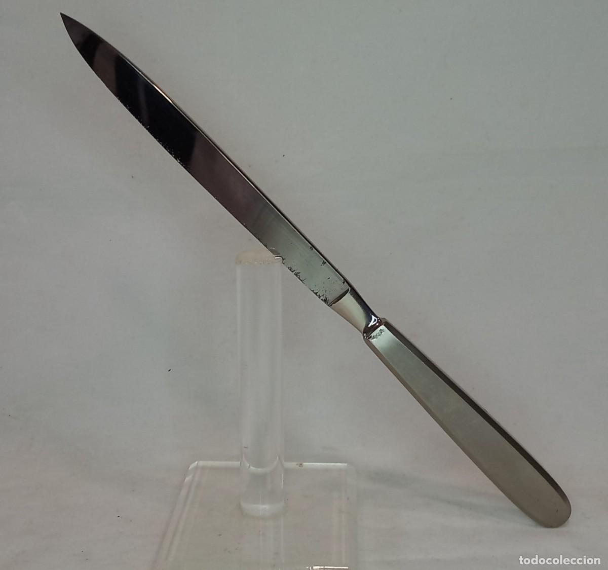 Antig&uuml;edades: ANTIGUO CUCHILLO QUIRURGICO DE AMPUTACIONES , CIRUGIA CON MARCAJE EN EL MANGO