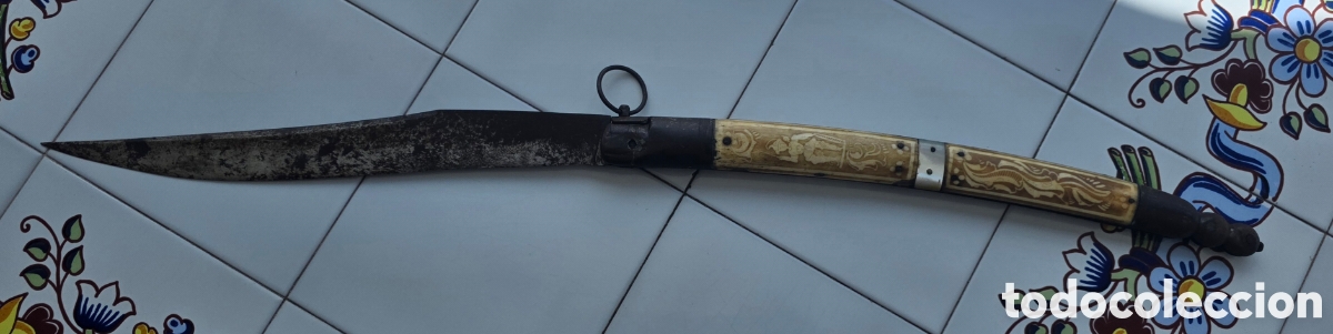 Antig&uuml;edades: Gran Navaja Francesa Ch&acirc;tellerault SOLOGNOT Siglo XIX 65 cm Navaja de Defensa