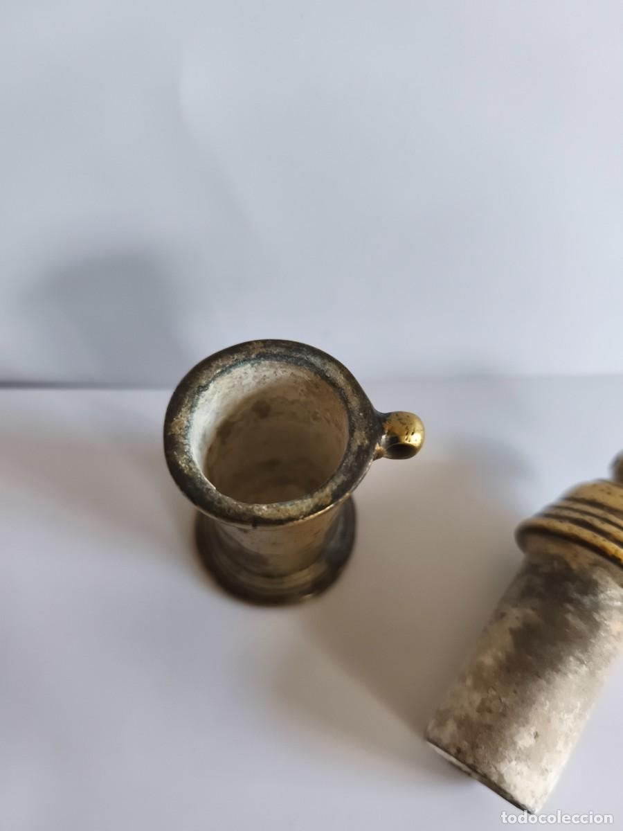 Antig&uuml;edades: Raro bote recipiente de bronce. Antiguo. - Foto 3