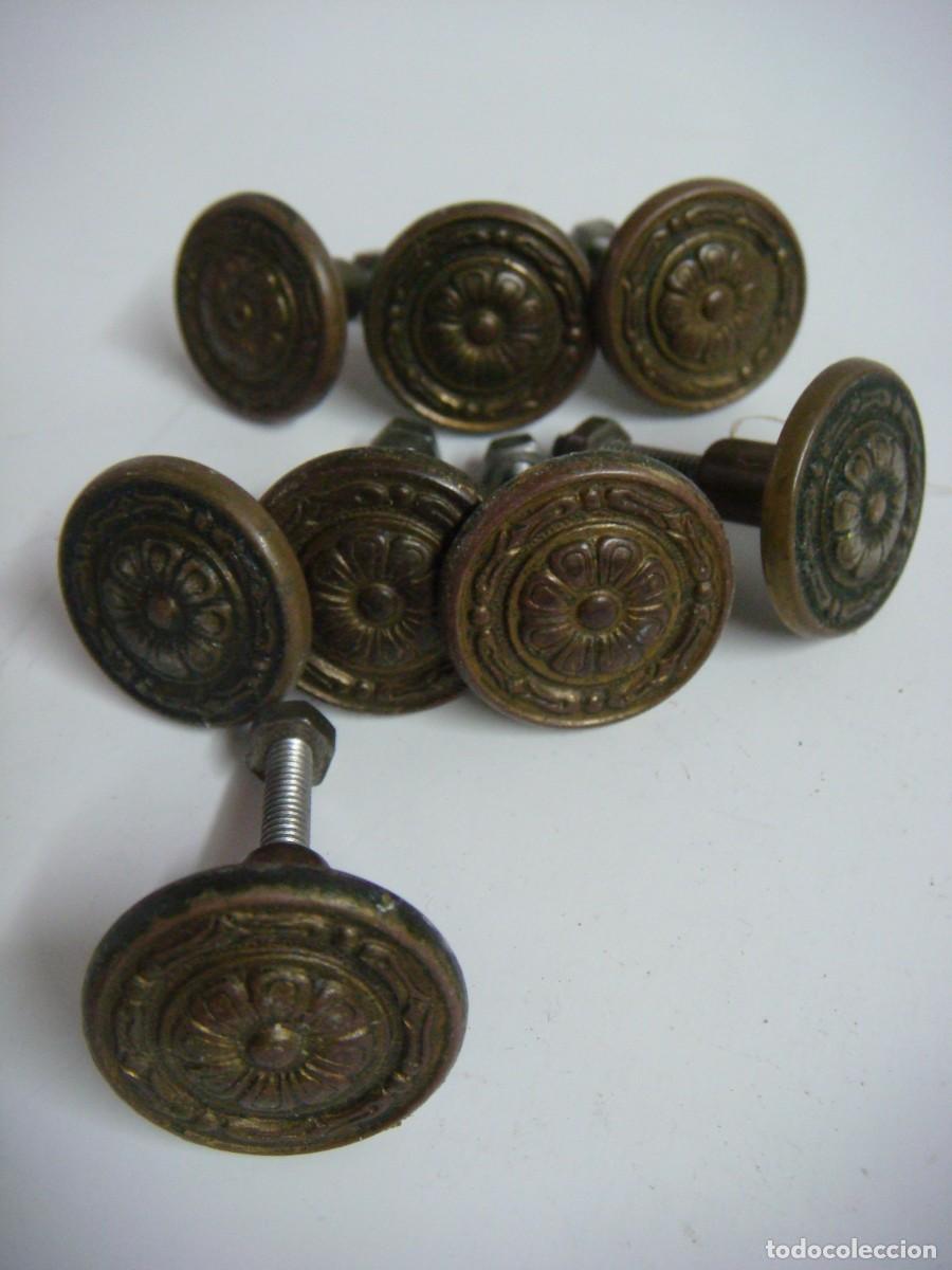 Antig&uuml;edades: TIRADORES LOTE DE 8 TIRADORES DE BRONCE ANTIGUOS-(&)