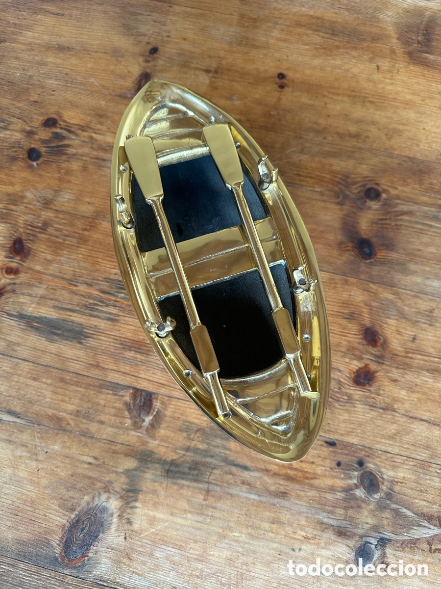 Antig&uuml;edades: Gran bote de remos cl&aacute;sico bronce. - Foto 3