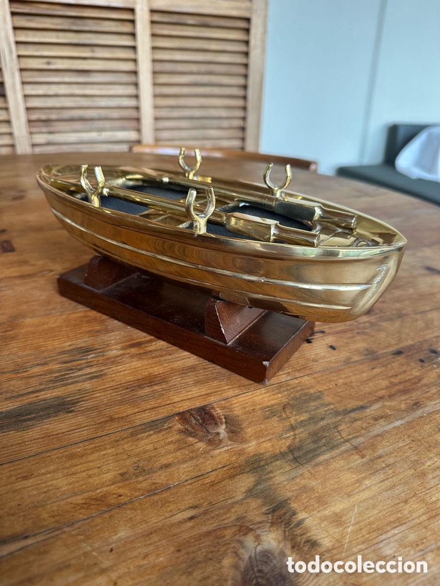Antig&uuml;edades: Gran bote de remos cl&aacute;sico bronce. - Foto 4