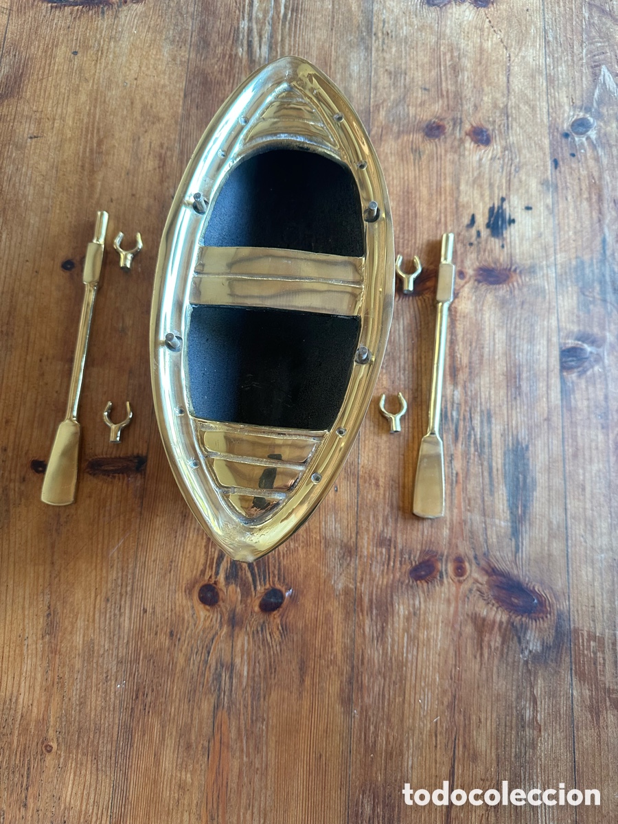 Antig&uuml;edades: Gran bote de remos cl&aacute;sico bronce. - Foto 11