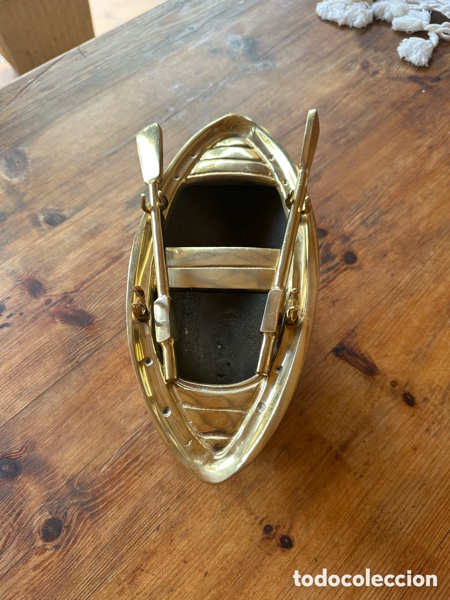 Antig&uuml;edades: Gran bote de remos cl&aacute;sico bronce. - Foto 16