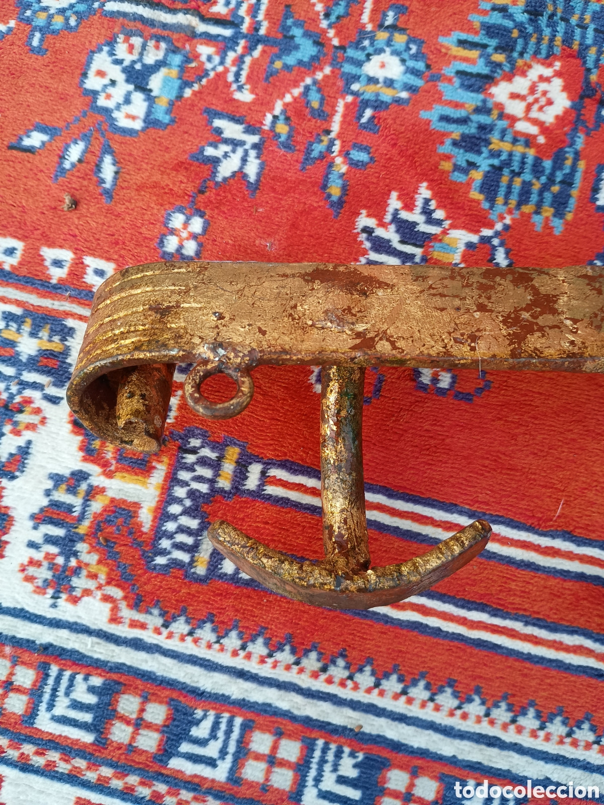 Antig&uuml;edades: Perchero forja dorado - Foto 5